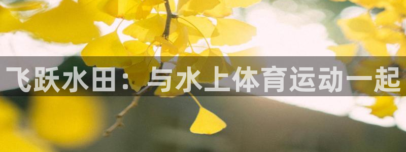 k1体育app官网登录入口：飞跃水田：与水上体育运动一起