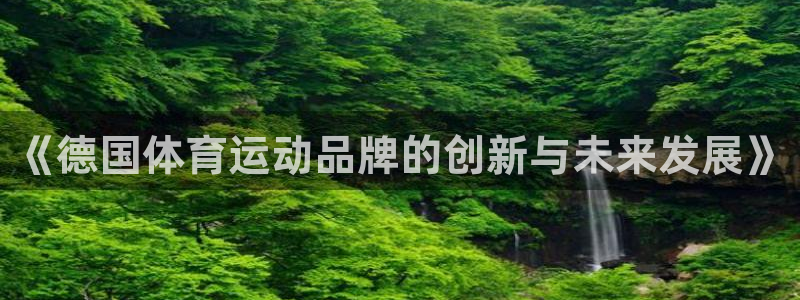 k1体育十年登录入口：《德国体育运动品牌的创新与未来发展》